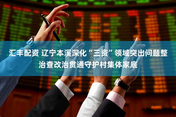 汇丰配资 辽宁本溪深化“三资”领域突出问题整治查改治贯通守护村集体家底